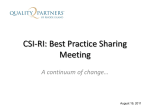 RI-CSI: Best Practice Sharing Conclusion