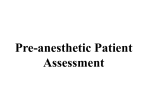 Preanesthetic Patient Assessment