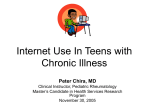 Internet use in an adolescent rheumatology population