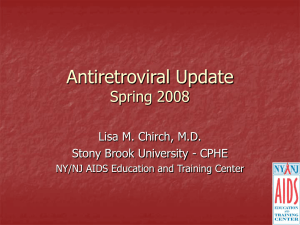 Antiretroviral Update - New York and New Jersey AIDS