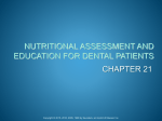 nutritional assessment and counseling for the dental