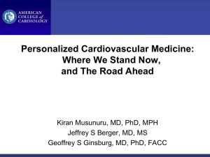 Personalized Medicine Background and Challenges Geoffrey S