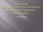 Nur 4206 Management of patients with renal/urinary disorders