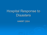 Hospital Response to Disasters