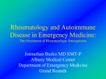 Rheumatology and Autoimmune Disease in Emergency Medicine