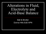 Alterations in Fluid, Electrolyte and Acid