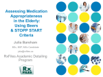 Assessing Medication Appropriateness in the Elderly: Using