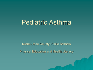 Asthma - Miami-Dade County Public Schools