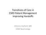 Transitions of Care in ESRD patient management