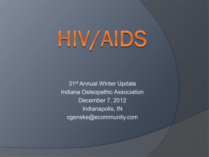 HIV/AIDS - Indiana Osteopathic Association