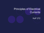 Principles of Electrical Currents