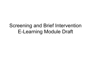 Screening and Brief Intervention E