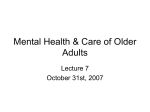 Mental Health & Care of Older Adults