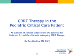 CRRT in the PICU: Part 2