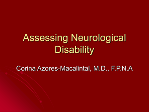 Assessing Neurological Disability