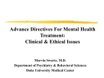 Advance Instructions For Mental Health Treatment
