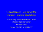 Osteoporosis - University of Toronto