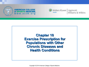 Chapter 10 Exercise Prescription for Populations with