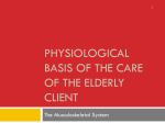 Physiological basis of the care of the care of the elderly