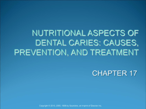 nutritional aspects of Dental Caries: causes, preventive