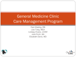 General Medicine Clinic Care Management Program