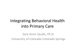 Integrating Behavioral Health into Primary Care