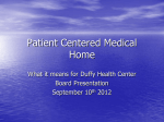 Patient Centered Medical Home