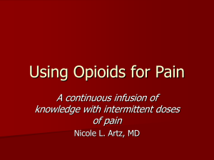 Using Opioids for Pain