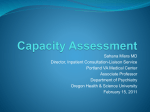 Capacity Assessment - Oregon Health & Science University
