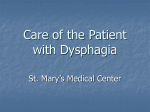 Care of the Patient with Dysphagia