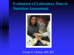 Evaluation of Laboratory Data in Nutrition Assessment