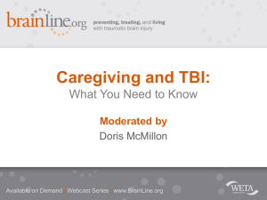 Caregiving and TBI