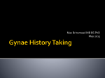 Gynae History Taking - Max Brinsmead MB BS PhD
