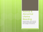 Clinical Diagnosis & Management of Abnormal Uterine Bleeding