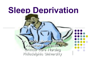 Sleep Deprivation - Philadelphia University