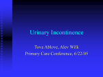 Urinary Incontinence: when and where to refer
