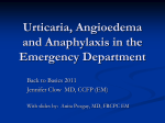 Basics Anaphylaxis_New 2011 Dr Chow