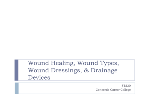 Wound Healing, Wound Types, Wound Dressings, & Drainage