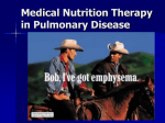 Nutrition Therapy in Pulmonary Disease