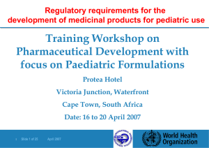 Regulatory requirements for the development of medicinal products