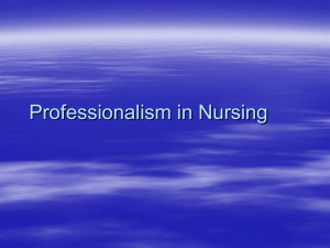 04. Professionalism in Nursing