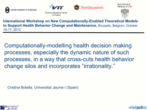 Botella nsf brussels - Building New Theories of Human Behavior