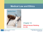Ethical Issues Relating to Life