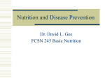 Nutrition and Disease Prevention