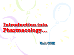 Introduction into Pharmacology… - Home