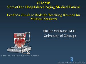 CHAMP - Curriculum for the Hospitalized Aging Medical Patient