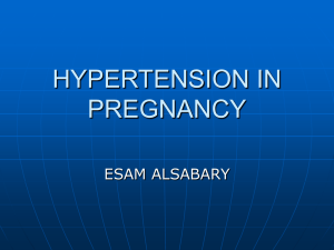 hypertension in pregnancy