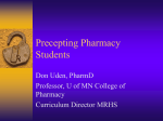 Precepting Pharmacy Students