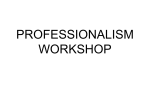 English Professionalism Workshop CME 2015
