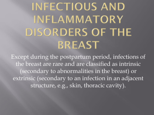 Infectious and Inflammatory Disorders of the Breast